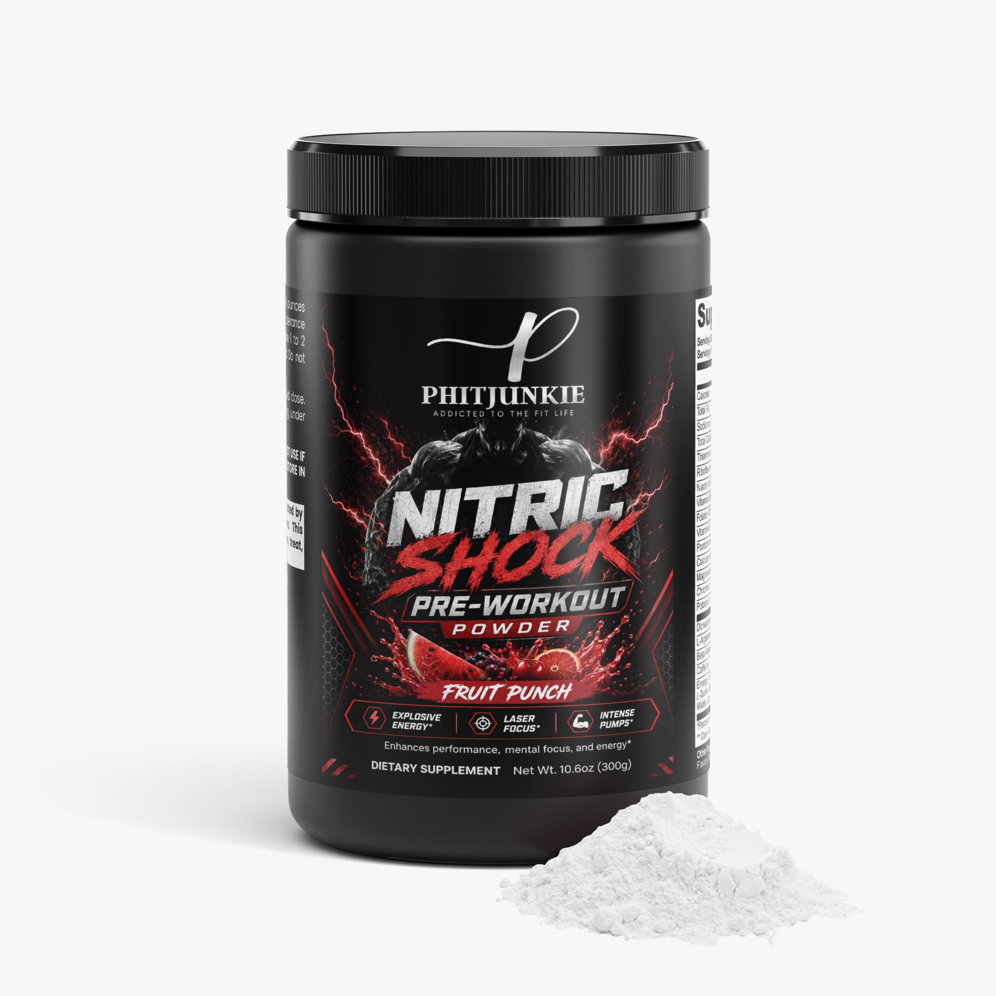 Nitric Shock Pre-Workout Powder (Fruit Punch) 