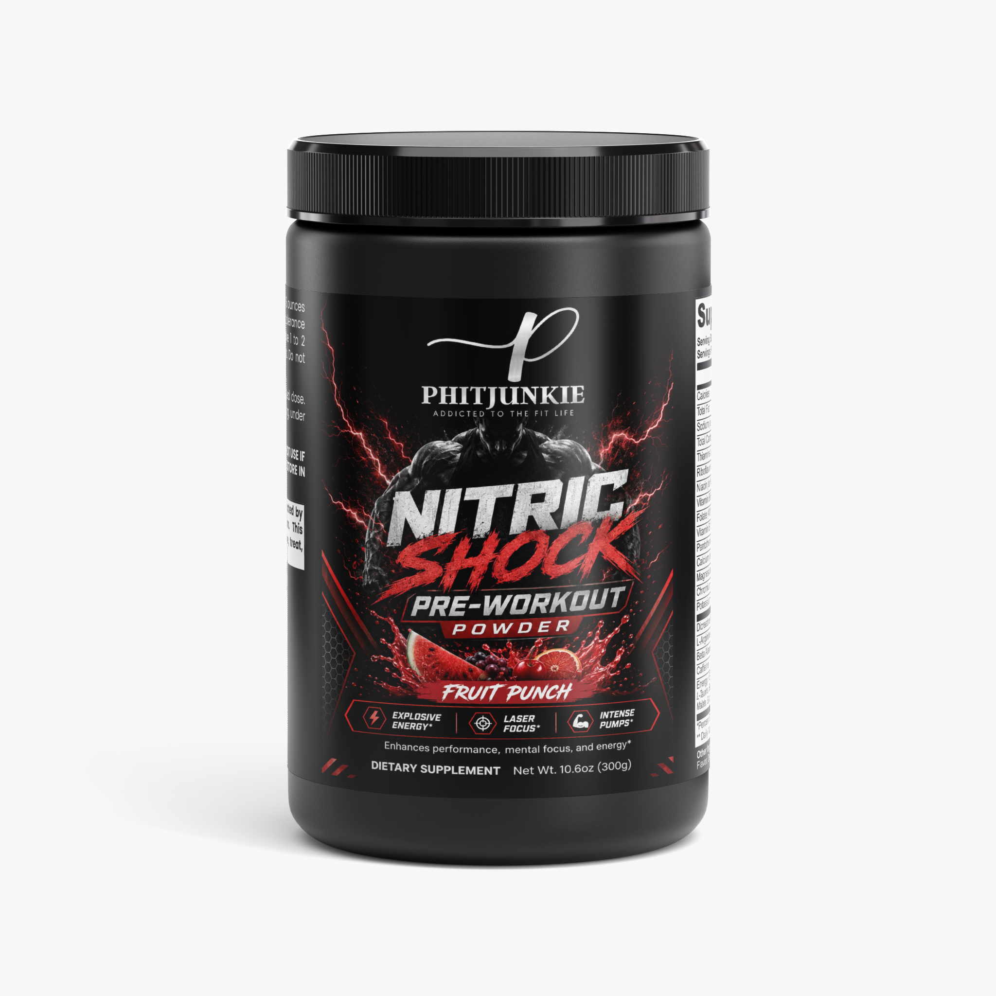 Nitric Shock Pre-Workout Powder (Fruit Punch) 